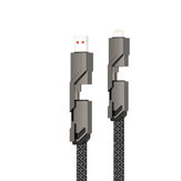 Cable USB-A/USB-C de 100W a USB-C/iP Carga Rápida Transmisión de Datos 1M/2M de Largo para Huawei Mate50 para iPhone 12 13 14 14pro 14 Pro Max para Samsung Galaxy S23 para Oppo Reno9