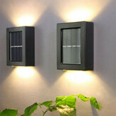 2Pcs Solar Wall Lamp Light Up and Down Garden Decorative Solar Sensor LED Light