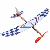 10 PCS DIY Foam Elastic Powered Glider Plane Toy Thunderbird Flying Model Aircraft Toy