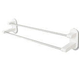 Happy Life 8H Towel Rack Holder WHITE Tape Double Rod Storage Washcloth Towel Hanger Bathroom Accessories NO-Punching from Xiaomi Youpin