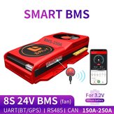 DALY BMS 8S 24V 150A 200A 250A Akıllı Devre Kartı Lifepo4 Batarya Bluetooth 485'ten USB Cihazı CAN NTC UART 400ah Batarya BMS ile Fan