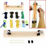 DIY Jig Solid Wood Paracord Bracelet Maker Knitting Tool Wristband Weaving Braiding Device