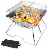 Réchaud de camping extérieur en acier inoxydable, barbecue pliable, table de feu de camping, grill barbecue