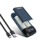 Chargeur de batterie USB-C Lumintop PD2 2 en 1 portable avec double slot pour batteries 21700 et Powerbank pour téléphones