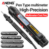 Multímetro digital elétrico multifuncional ANENG A3006 tipo caneta Detector de tensão inteligente com pesquisa de ponto de interrupção de linha de fogo para solução de problemas elétricos simplificados