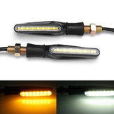 Paar 12 V Motorfiets Dual Colour LED richtingaanwijzer Indicator DRL Flowing Sequential Lights