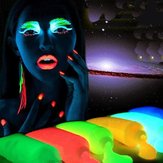 Fluoreszierende Dekorationen leuchten im Dunkeln, leuchtende Acryl-Körperkunst-Tätowierung