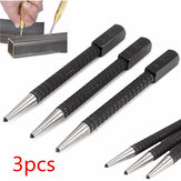 3pcs 3/32 Inch Steel Centre Punch Set Point Metal Wood Scribe Marking Tool