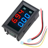 Geekcreit® Mini رقمي Voltmeter Ammeter تيار منتظم100V 10A الفولتميتر الحالي متر فاحص أزرق + أحمر مزدوج LED عرض