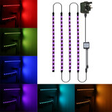 4 قطعة SOLMORE 50 سنتيمتر ضد للماء USB RGB LED أضواء قطاع + التحكم عن بعد للتلفزيون الخلفية خلفية الكمبيوتر
