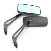 Espelho retrovisor retangular universal para motocicleta de alumínio de 8 mm e 10 mm
