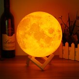 18 cm-es érintésérzékelő 3D Hold asztali lámpa USB színváltó LED Luna éjszakai fény gyerek ajándék