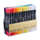 12/24/36/48/80 Colors Brush Watercolor Dual Tips Σετ μαρκαδόρου με Fineliner Tip για Σχέδιο Σχεδιασμός Προμήθειες μαρκαδόρων τέχνης