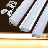 1X 5X 10X LUSTREON 50CM Aluminum Channel Holder For LED Strip Light Bar Under Cabinet Lamp