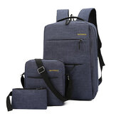 3 in 1 Laptoptasche für 15,6 Zoll mit USB-Ladecomputer Rucksack Casual Travel Business Umhängetasche Schultasche