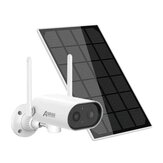 Anran 2K WIFI Outdoor Security Camera Solar Powered 25m Color Night Vision 180° Remote Pan-Tilt IP65 Waterproof Security Camera with Solar Panel