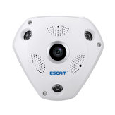 ESCAM Fisheye-Kamera unterstützt die VR QP180 Shark 960P IP-WLAN-Kamera 1,3MP 360 Grad-Panorama-Infrarot-Nachtsichtkamera