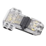 10PCS 2 Pin Transparent T-Typ Schnellverbinder ohne Schweißen Drahtklemme für LED-Streifenlicht