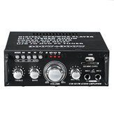 Amplificador de potencia de audio estéreo AV-263BT 2x300W 110-220V con Bluetooth, ecualizador, 2CH AUX USB FM SD HIFI Radio digital para coche y hogar