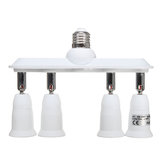 محول قاعدة المصباح E27 إلى 4 قوابس مصباح E27 قابلة للتعديل بزاوية 360 درجة AC110-230V