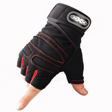 Luvas de proteção meio dedo para motociclismo, ciclismo e fitness ao ar livre com antiderrapante