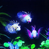 Ornamento de Peixe-Leão Artificial que Brilha no Escuro para Aquário, Decorações de Água-viva para Tanque de Peixe