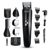 Conjunto de aparadores de barba multifuncionais KEMEI 6 em 1 conjunto de clipper de corte de cabelo recarregável, barbeador de ouvido e nariz