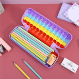 Bubble Silicone Pencil Case Stress Relief Bubble Sensory Stationery Storage Bag Fidget Toy for Students Teens School Season Gifts