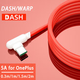 Bakeey 5A USB a Type-C Warp Dash Cable de datos de carga rápida Cable de codo de 90 ° para OnePlus 8 OnePlus 8 Pro