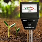 Medidor de pH y fertilidad del suelo de las plantas 2 en 1, Medidor digital de humedad del suelo para plantas en macetas