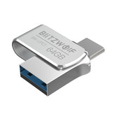 BlitzWolf® BW-UPC1 2 az 1-ben C típusú USB 3.0 alumíniumötvözet 16 GB 32 GB 64 GB OTG USB flash meghajtó