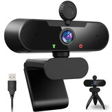 1080P HD Webcam with Microphone Web Camera with Tripod PC Camera with Privacy Cover for Computer Skype Video Chat Recording Compatible with Mac  Windows