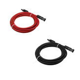 1 Pair of Black + Red 5M AWG12 MC4 Connector Extension Cable Wire for Solar Panel 