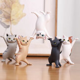 1 figurine de chat danseur en carton, faite à la main, adorables jouets de chatons, support de stylo de bureau et décoration de bureau. Idéal pour une collection ou un cadeau.