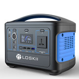 Loskii LK-PS10 Taşınabilir Outdoor Güç İstasyonu Batarya Jeneratör 220-230V 568Wh/153600mAh Kampçılık Solar Jeneratör Acil Durum Enerji Kaynağı LCD Ekran için Outdoor Kampçılık