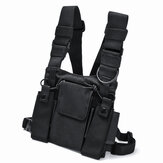 Nylon-Rucksack mit 3 Taschen und Harness für Funkgeräte Walkie Talkie
