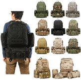 Sac à dos de camouflage pour le camping et la randonnée en plein air en nylon militaire 600D de 50L