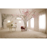 5x3FT 1.5x1m Indoor Piano Tree Scenery Photography Backdrop Photo For Studio