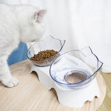 Tigelas para Animais de Estimação Inclinadas em Plástico a 15 Graus para Comida e Água para Gatos Cuidados com Animais