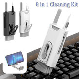 Set di spazzole per la pulizia 8 IN 1 per tastiera PC, rimozione della polvere, spazzola per auricolari, kit di pulizia per telecamera e schermo del telefono