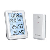 BlitzWolf® BW-TM01 LCD Screen Wireless Weather Station Digital Indoor Outdoor Thermometer Hygrometer Temperature Humidity Monitor with Calendar & Alarm Clock