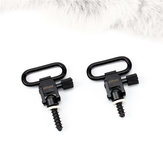ohhunt 2Pcs 1 Inch QD Quick Detachable Sling Adapter Black Super Sling Swivel Mount Set for Tactical Hunting Accessories