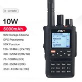 Rádio de Dois Sentidos KSUN X-UV98D 10W com Tela Completa, Posicionamento GPS e Funções Multifuncionais para Uso ao Ar Livre