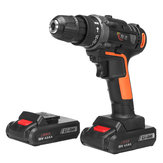 25V 4000mAh Cordless Rechargeable Power Drill Driver Electric Screwdriver with 2 Li-ion Batteries