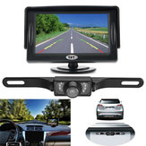 4,3 hüvelykes TFT LCD autó hátsó monitor, biztonsági kamerával, vízálló éjszakai látással