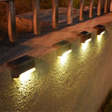 4 stuks LED zonne-energie hek muur lampen tuinlamp stap paden terras buiten