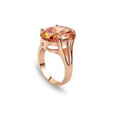 Italina Zirkon taş Geometrik Parmak Ring 18K Rose Gold Plated