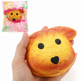 YunXin Squishy Cachorro Puppy Face Bread 15cm Slow Rising Com embalagem Coleção Gift Decor Soft Toy