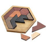 Puzzles para niños Juguetes de madera Tangram Jigsaw Board Forma geométrica Niños Juguetes educativos