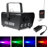 Máquina de fumaça e neblina RGB 3 em 1 de 600W 220V para festas com luz de LED + controlador remoto